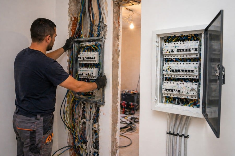 Μεταφορά ηλεκτρολογικού πίνακα σε νέα θέση