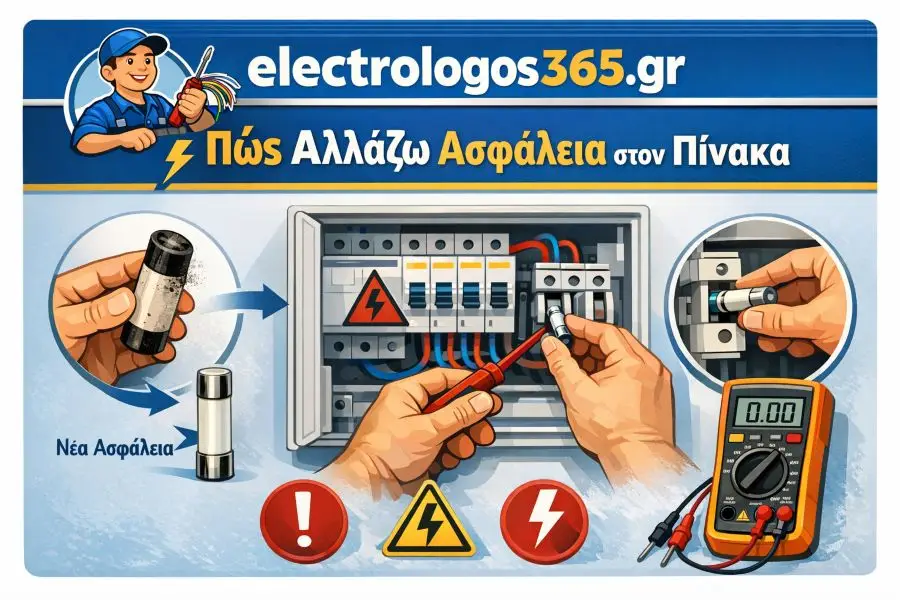 Πώς αλλάζω ασφάλεια στον πίνακα βήμα-βήμα οδηγός