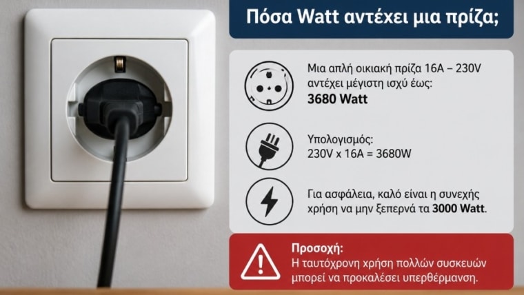 Πόσα Watt Αντέχει μια Πρίζα στο Σπίτι;
