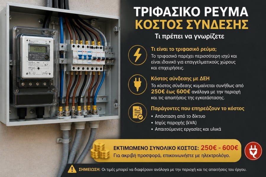 Τριφασικό Ρεύμα: Κόστος Σύνδεσης & Τι Συμφέρει
