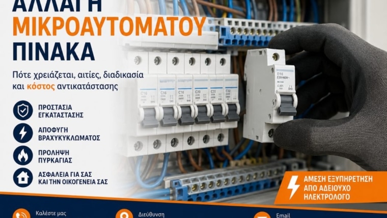 Αλλαγή Μικροαυτόματου Πίνακα – Πότε Χρειάζεται, Αιτίες & Κόστος