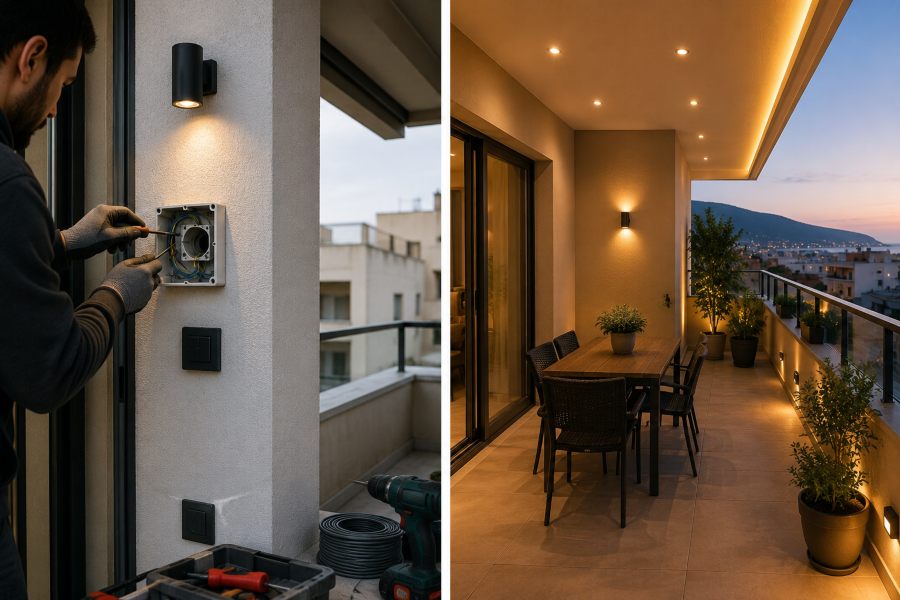 Ηλεκτρολογική Εγκατάσταση Μπαλκονιού και Βεράντας