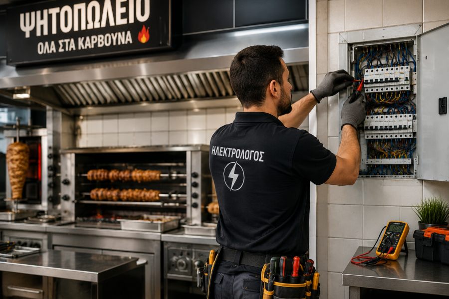 Ηλεκτρολογική Εγκατάσταση Ψητοπωλείου