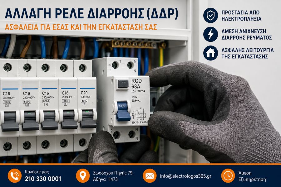 Αλλαγή Ρελέ Διαρροής (ΔΔΡ) | Πότε Χρειάζεται, Κόστος & Ασφαλής Αντικατάσταση