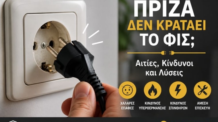 Πρίζα Δεν Κρατάει το Φις; Δείτε Γιατί Συμβαίνει και Πώς Λύνεται
