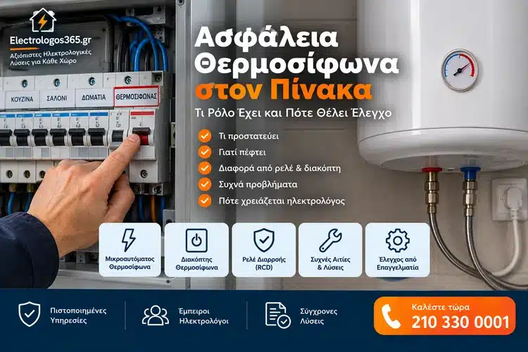 Ασφάλεια Θερμοσίφωνα στον Πίνακα: Τι Ρόλο Έχει και Πότε Θέλει Έλεγχο