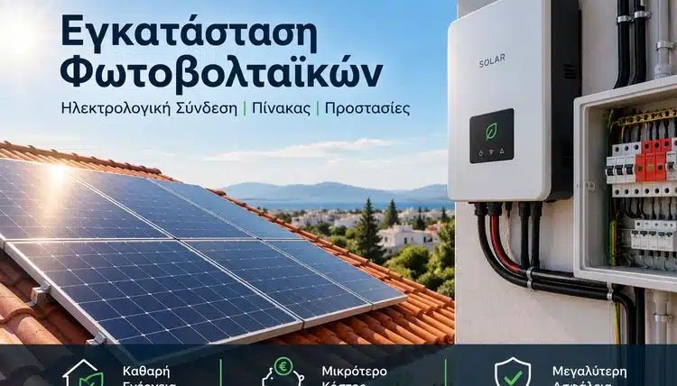 Εγκατάσταση Φωτοβολταϊκών: Ηλεκτρολογική Σύνδεση, Πίνακας και Προστασίες