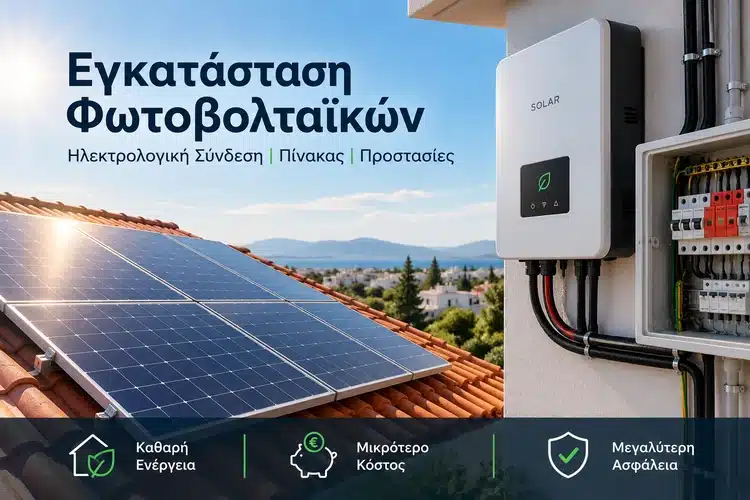 Εγκατάσταση Φωτοβολταϊκών: Ηλεκτρολογική Σύνδεση, Πίνακας και Προστασίες
