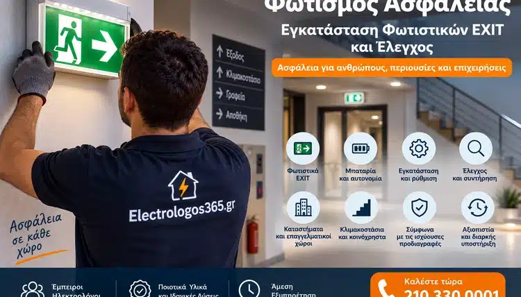 Φωτισμός Ασφαλείας: Εγκατάσταση Φωτιστικών EXIT και Έλεγχος