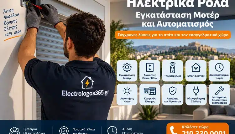 Ηλεκτρικά Ρολά: Εγκατάσταση Μοτέρ και Αυτοματισμός