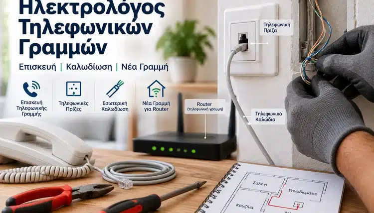 Ηλεκτρολόγος Τηλεφωνικών Γραμμών: Επισκευή, Καλωδίωση και Νέα Γραμμή