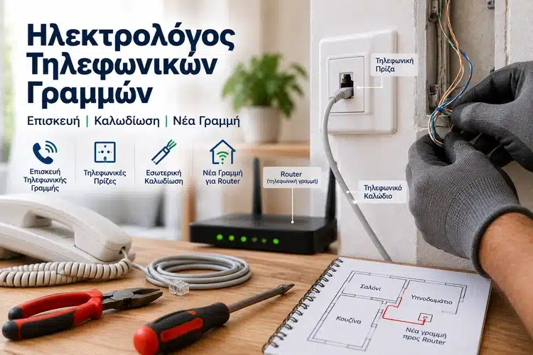 Ηλεκτρολόγος Τηλεφωνικών Γραμμών: Επισκευή, Καλωδίωση και Νέα Γραμμή