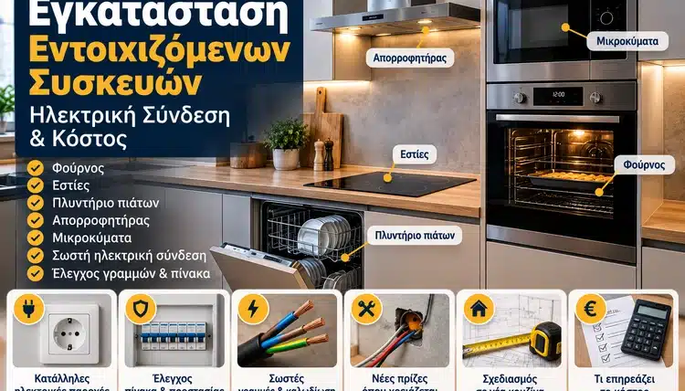 Εγκατάσταση Εντοιχιζόμενων Συσκευών: Ηλεκτρική Σύνδεση & Κόστος