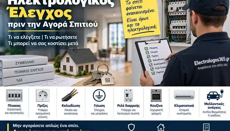 Ηλεκτρολογικός Έλεγχος πριν την Αγορά Σπιτιού: Τι Πρέπει να Ελέγξετε