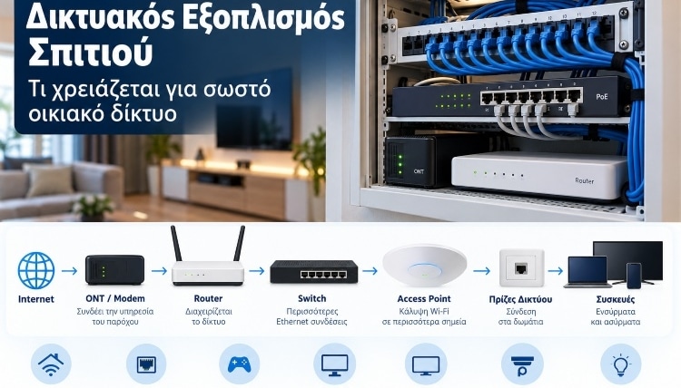Δικτυακός Εξοπλισμός Σπιτιού: Τι Χρειάζεται για Σωστό Οικιακό Δίκτυο