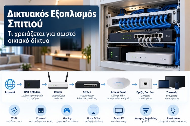 Δικτυακός Εξοπλισμός Σπιτιού: Τι Χρειάζεται για Σωστό Οικιακό Δίκτυο