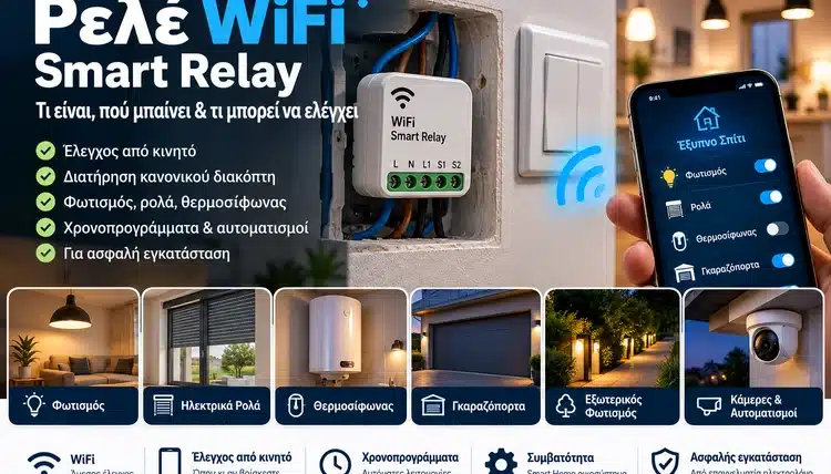 Ρελέ WiFi / Smart Relay: Τι Είναι και Τι Μπορεί να Ελέγχει