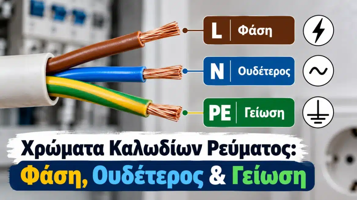 Χρώματα Καλωδίων Ρεύματος: Φάση, Ουδέτερος, Γείωση & Σύμβολα