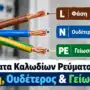 Χρώματα Καλωδίων Ρεύματος: Φάση, Ουδέτερος, Γείωση & Σύμβολα